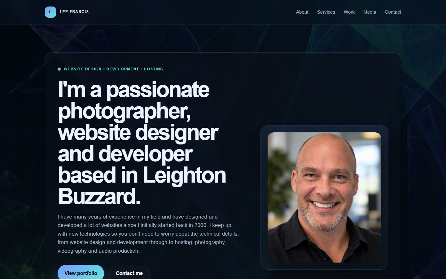 Screenshot of leefrancis.co.uk
